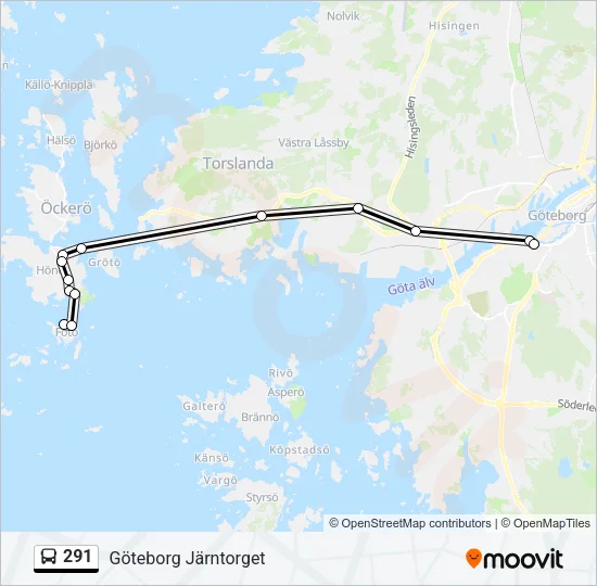 291 Bus Line Map