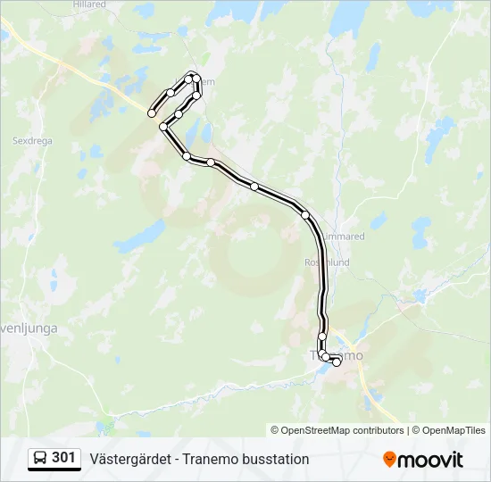 301 Bus Line Map