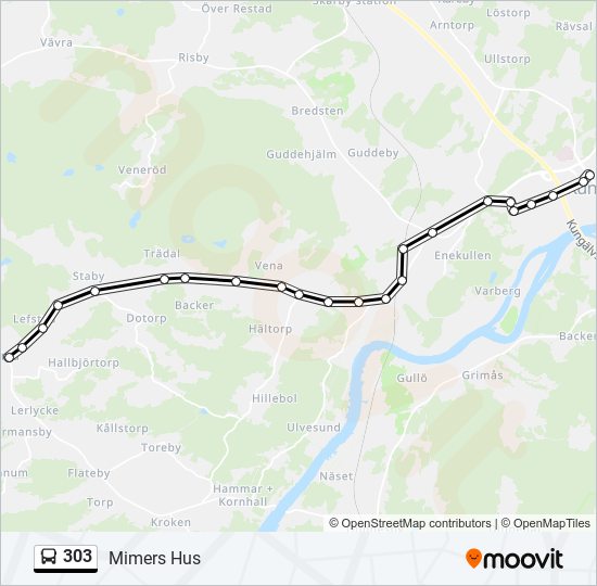 303 Route: Schedules, Stops & Maps - Mimers Hus (Updated)