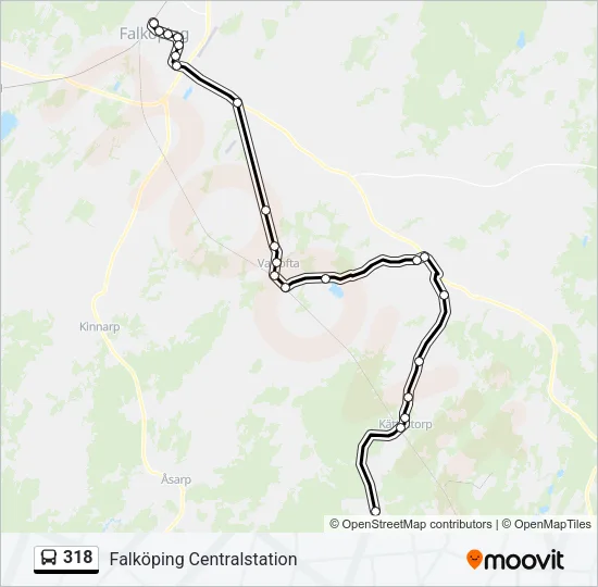 318 Bus Line Map