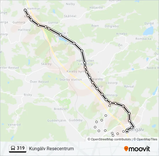 319 Bus Line Map