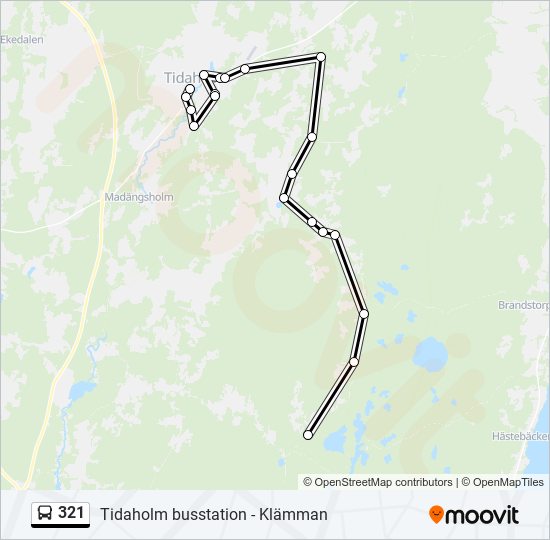 321 bus Line Map