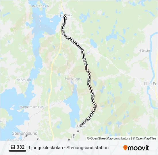 332 Bus Line Map