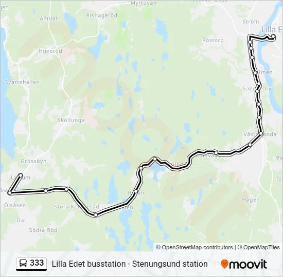 333 Bus Line Map