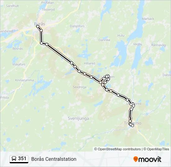 351 Bus Line Map