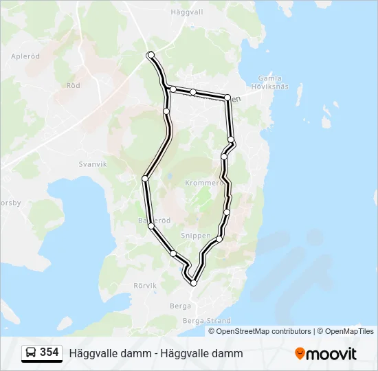 354 Bus Line Map