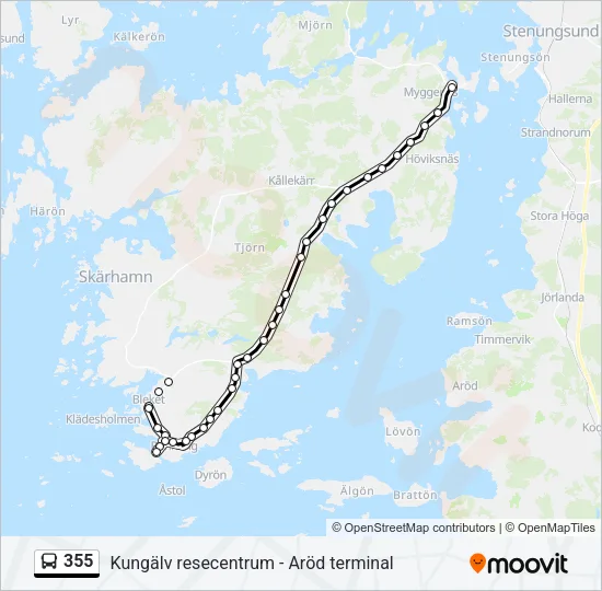 355 Bus Line Map