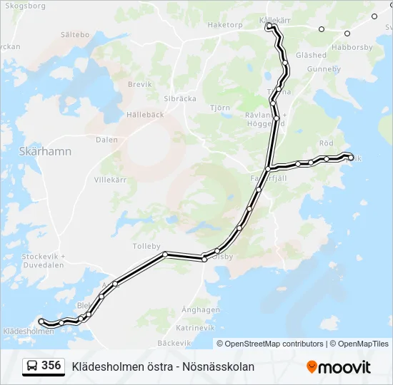 356 Bus Line Map