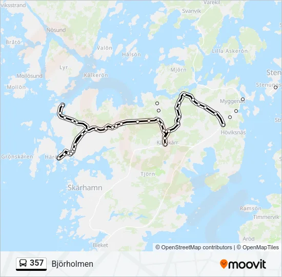 357 Bus Line Map