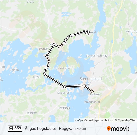 359 bus Line Map