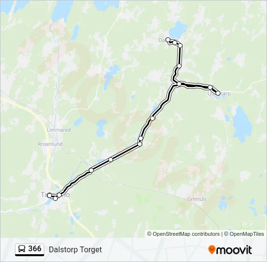 366 Bus Line Map