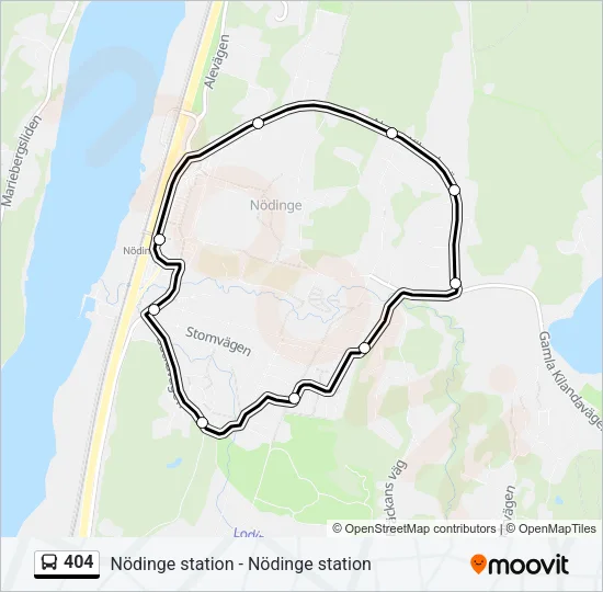 404 Bus Line Map