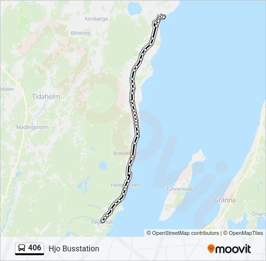406 Bus Line Map