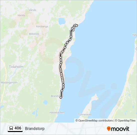 406 Bus Line Map