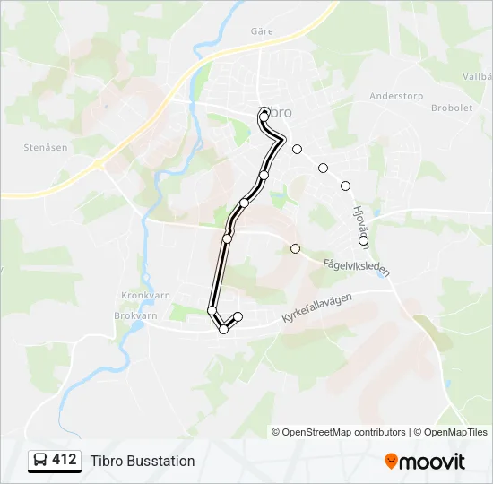 412 Bus Line Map