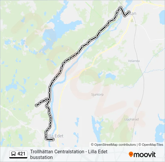 421 Bus Line Map