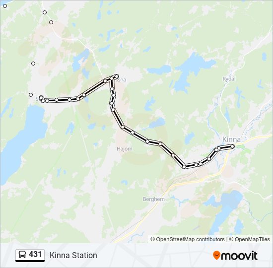 431 Route: Schedules, Stops & Maps - Kinna Station (Updated)