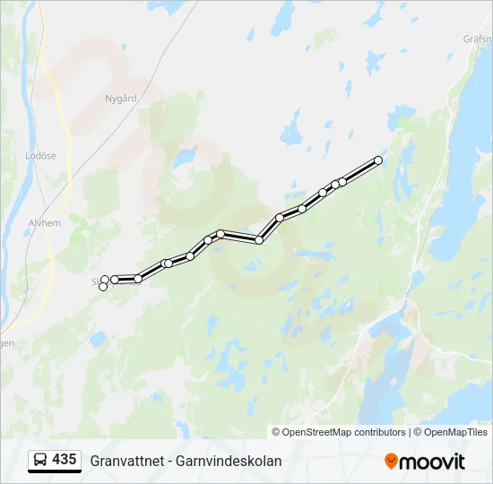 435 Bus Line Map