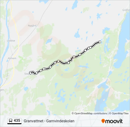 435 Bus Line Map
