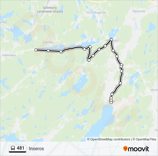 481 Bus Line Map
