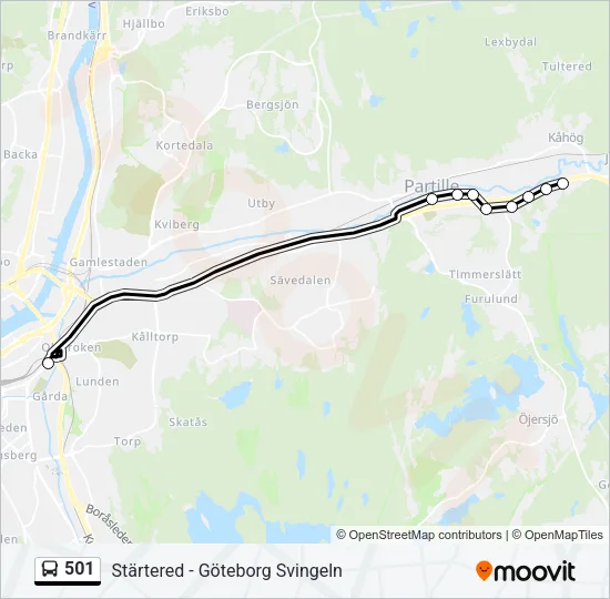 501 Bus Line Map