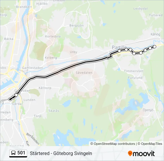 501 Bus Line Map