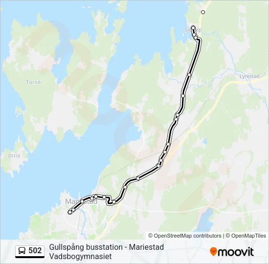 502 Bus Line Map
