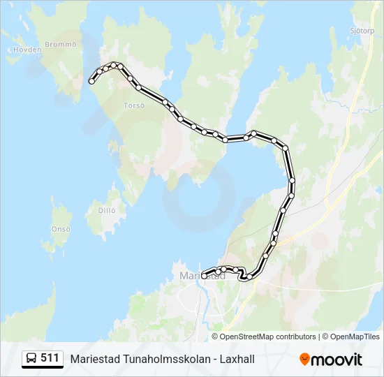 511 Bus Line Map