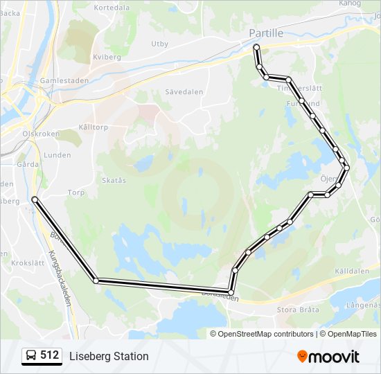 512 Route: Schedules, Stops & Maps - Liseberg Station (Updated)