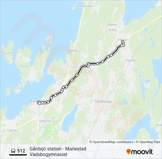 512 Bus Line Map
