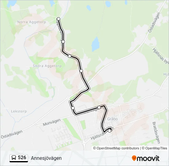 526 Bus Line Map
