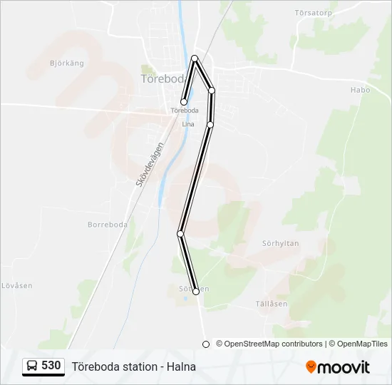530 Bus Line Map