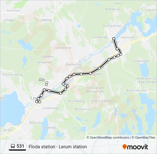 531 Bus Line Map