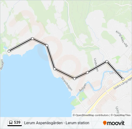 539 Bus Line Map