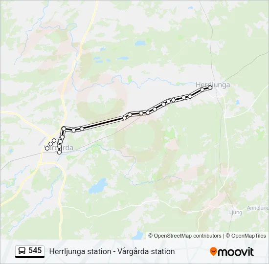 545 Bus Line Map