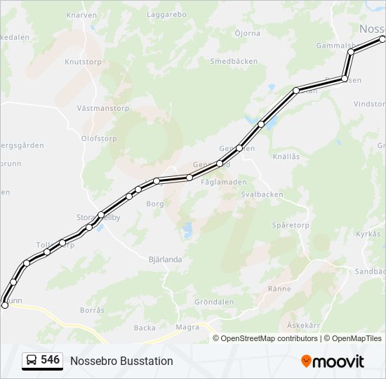 546 bus Line Map