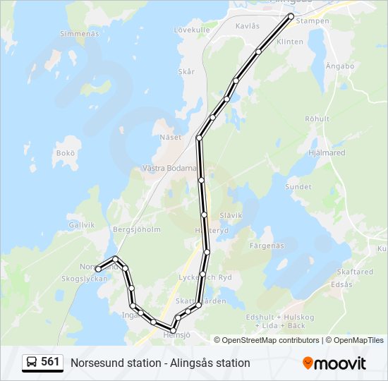 561 Route: Schedules, Stops & Maps - Norsesund Station (updated)