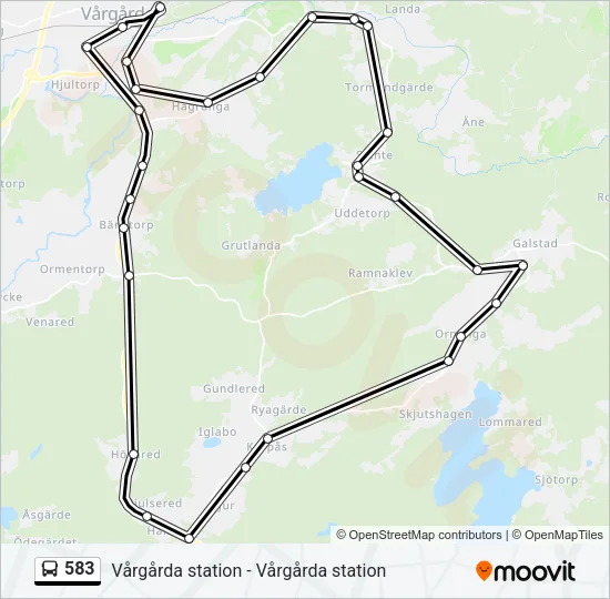 583 Bus Line Map