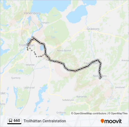 660 Bus Line Map