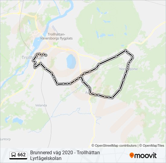 662 bus Line Map