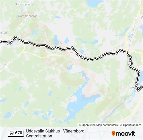 670 Bus Line Map