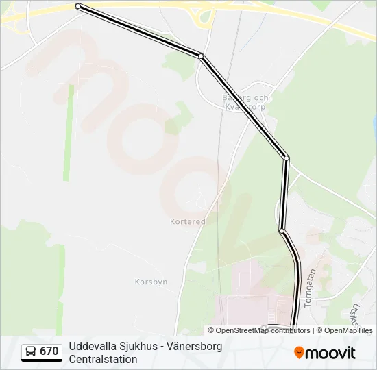670 Bus Line Map