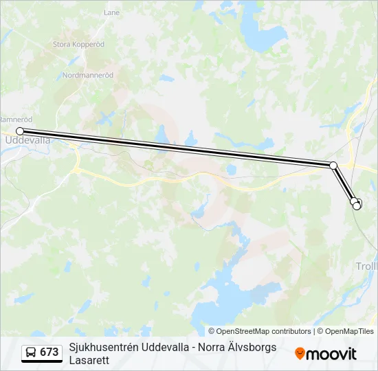 673 Bus Line Map