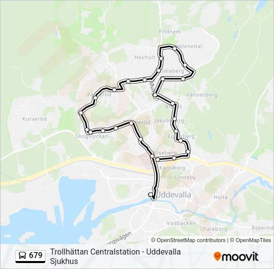 679 Bus Line Map