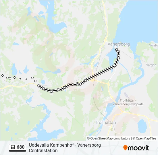 680 Bus Line Map