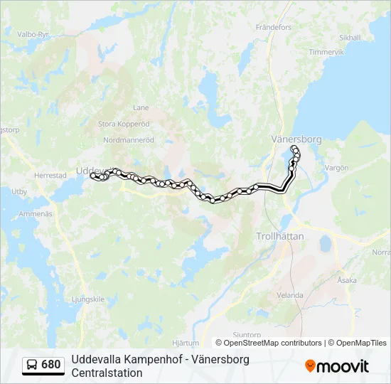 680 Bus Line Map