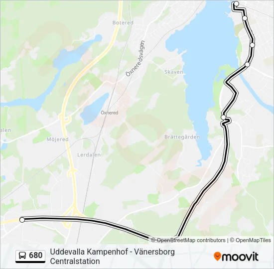 680 Bus Line Map