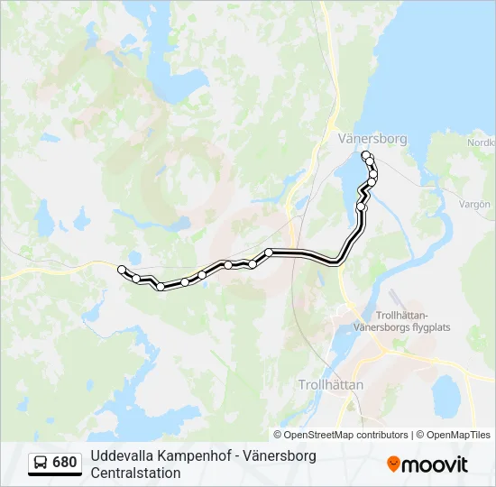 680 Bus Line Map