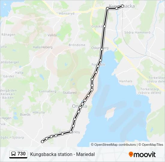 730 Bus Line Map