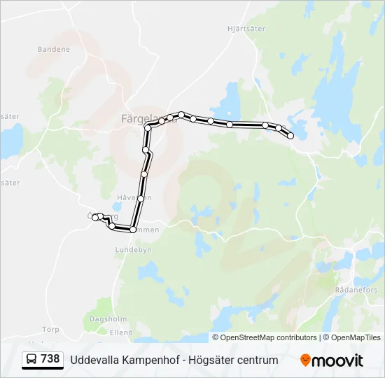 738 Bus Line Map